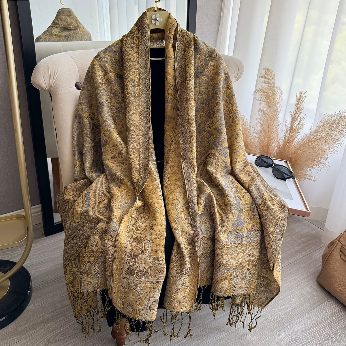 Ethnic Fashion Designer - 2025 Tassel Blanket Design Ethnic Style