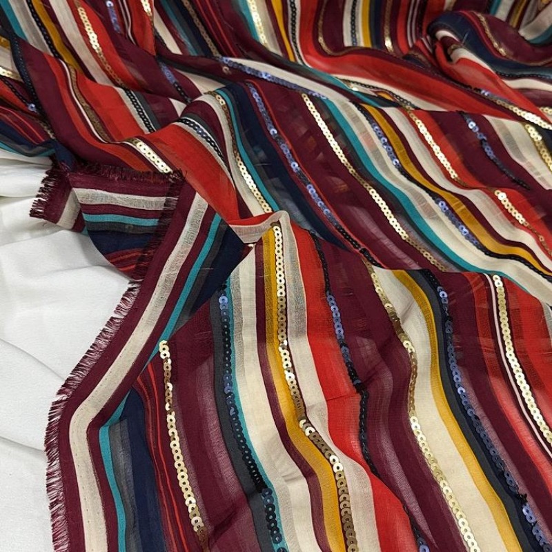 Colorful Striped Embroidered S - огляд і ціна Ethnic Fashion Designer