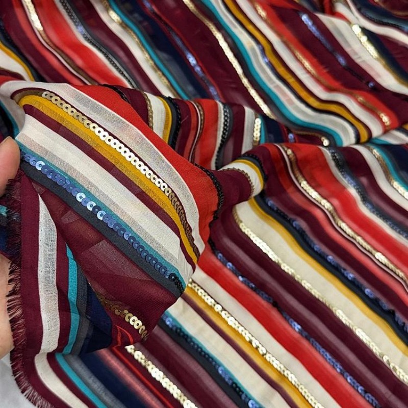 Colorful Striped Embroidered S - огляд і ціна Ethnic Fashion Designer