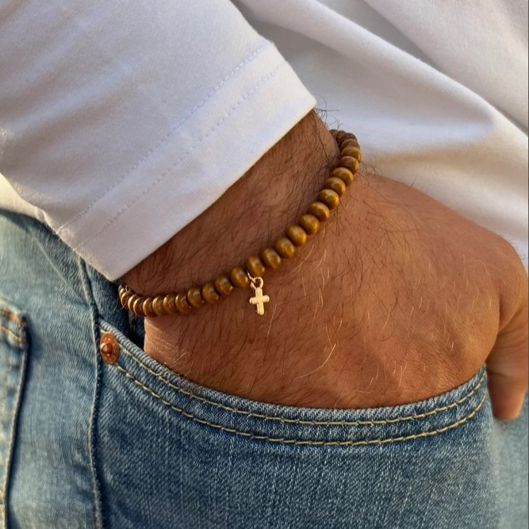 Wood Beaded Bracelet for Men,  - огляд і ціна Ethnic Wear Men'S Fashion