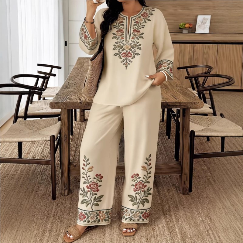 Fashion Retro Printed Long-sle - огляд і ціна Ethnic Fashion For Ladies