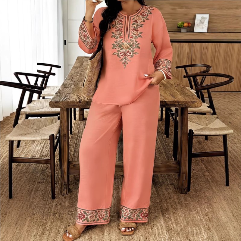 Fashion Retro Printed Long-sle - огляд і ціна Ethnic Fashion For Ladies