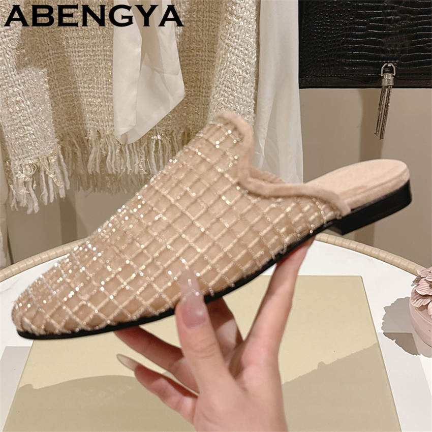 Shiny Lace Mesh Round Toe Flat - огляд і ціна Ethnic Fashion In