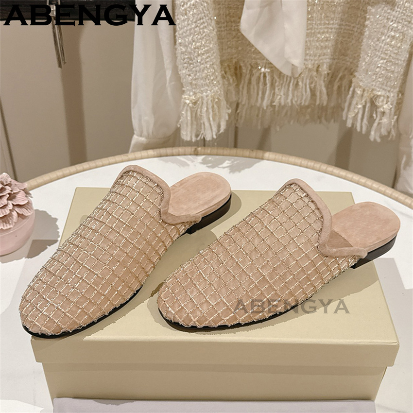 Shiny Lace Mesh Round Toe Flat - огляд і ціна Ethnic Fashion In