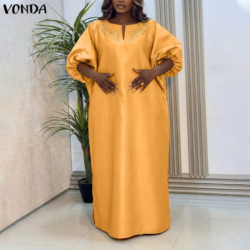 VONDA Plus Size 5XL Flower Pat - огляд і ціна Ethnic Gown