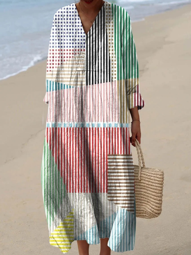 Women's Abstract Polka Dot Str - огляд і ціна Ethnic Gown