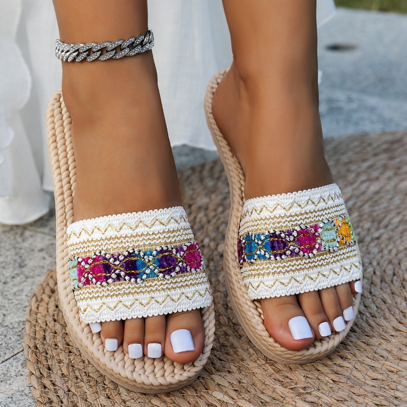 Women Slippers Outdoor Flat De - огляд і ціна Ethnic Fashion Designer