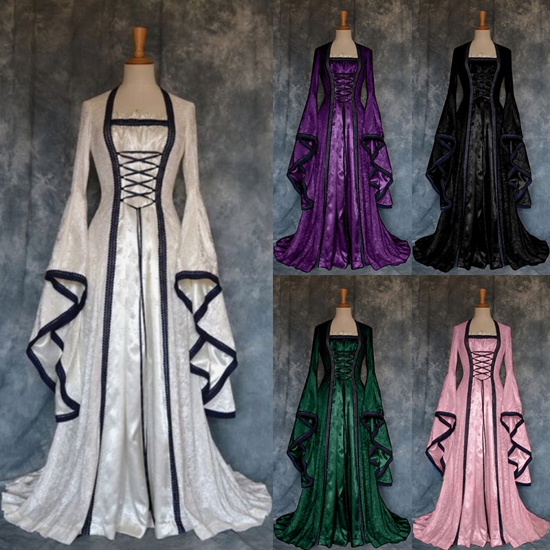 Retro Medieval Court Dress Wom - огляд і ціна Ethnic Gown