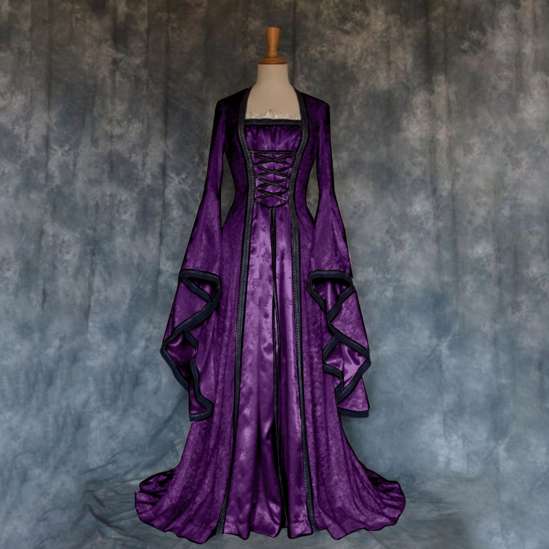 Retro Medieval Court Dress Wom - огляд і ціна Ethnic Gown