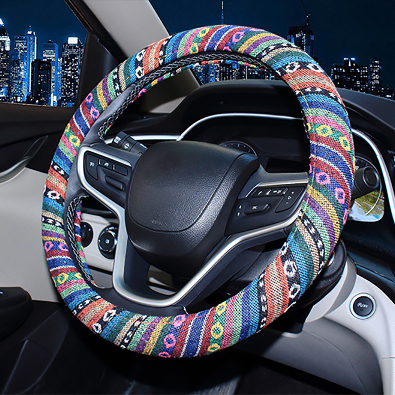 Ethnic Style Linen Car Steerin - огляд і ціна Ethnic Fashion Hub