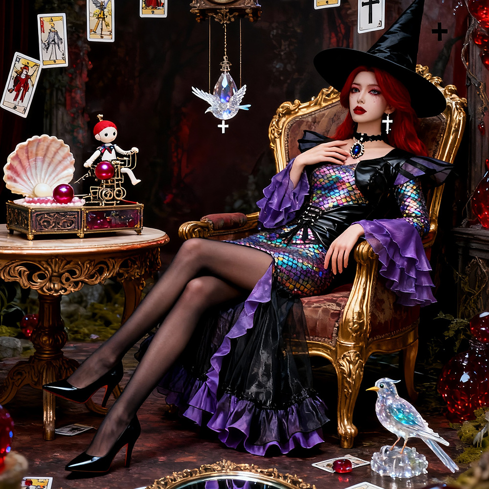 Dark Mermaid Long Dress Costum - огляд і ціна Ethnic Gown